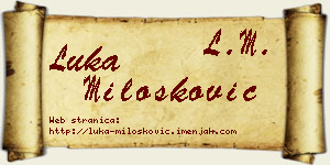 Luka Milošković vizit kartica
